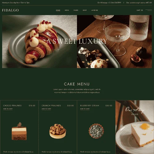 Custom WordPress website design for a bakery in Dublin, enhancing online presence